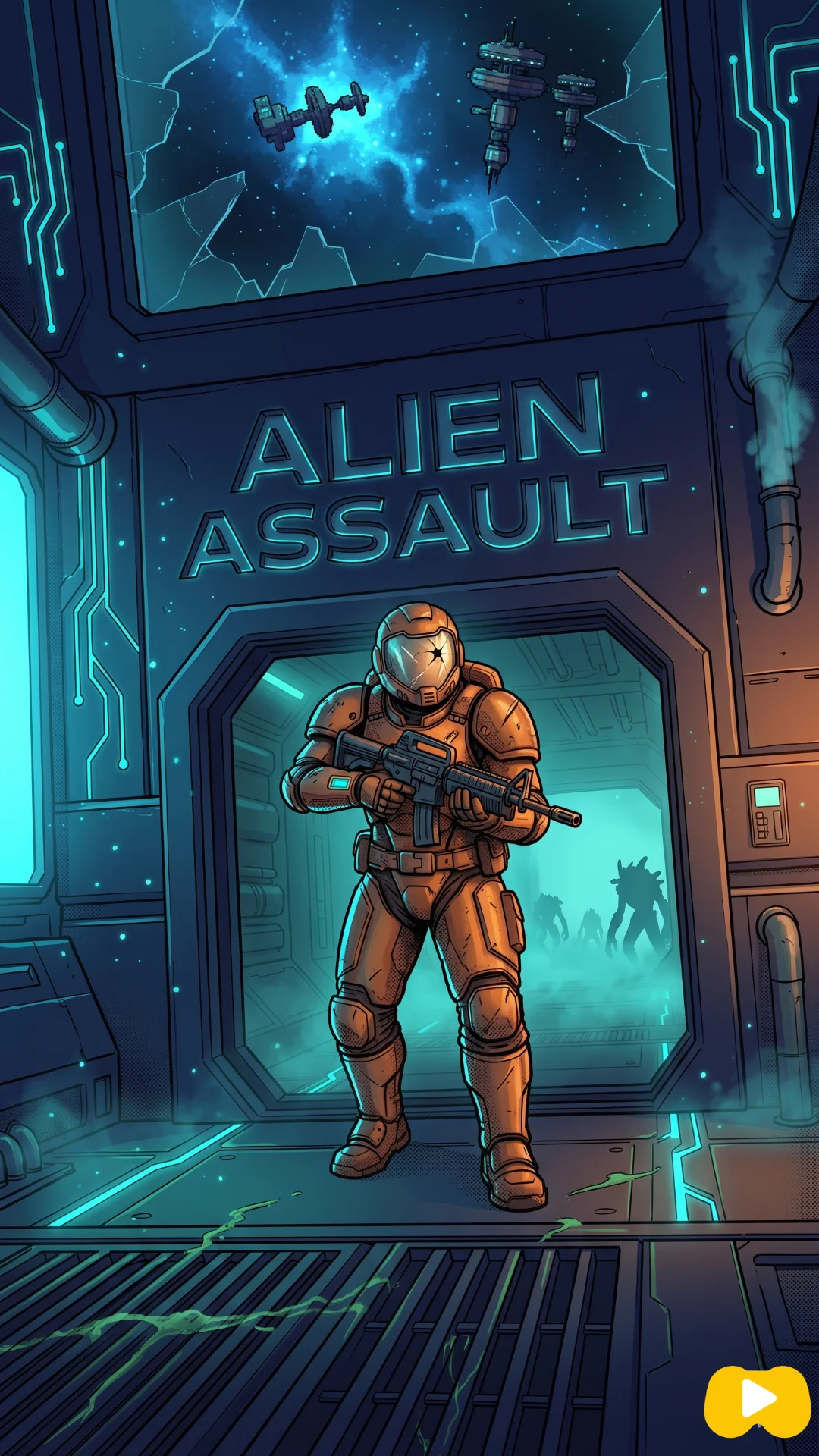 Alien Ship Assault gameplay